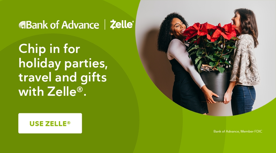 Chip in for Holiday parties, travel and gifts with Zelle (R). 