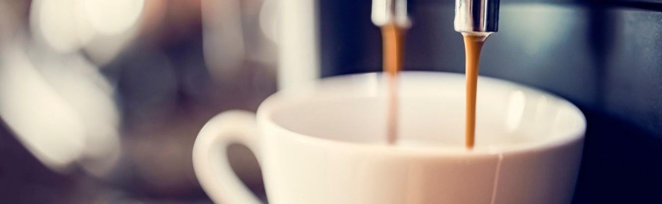 Coffee being brewed in a cafe