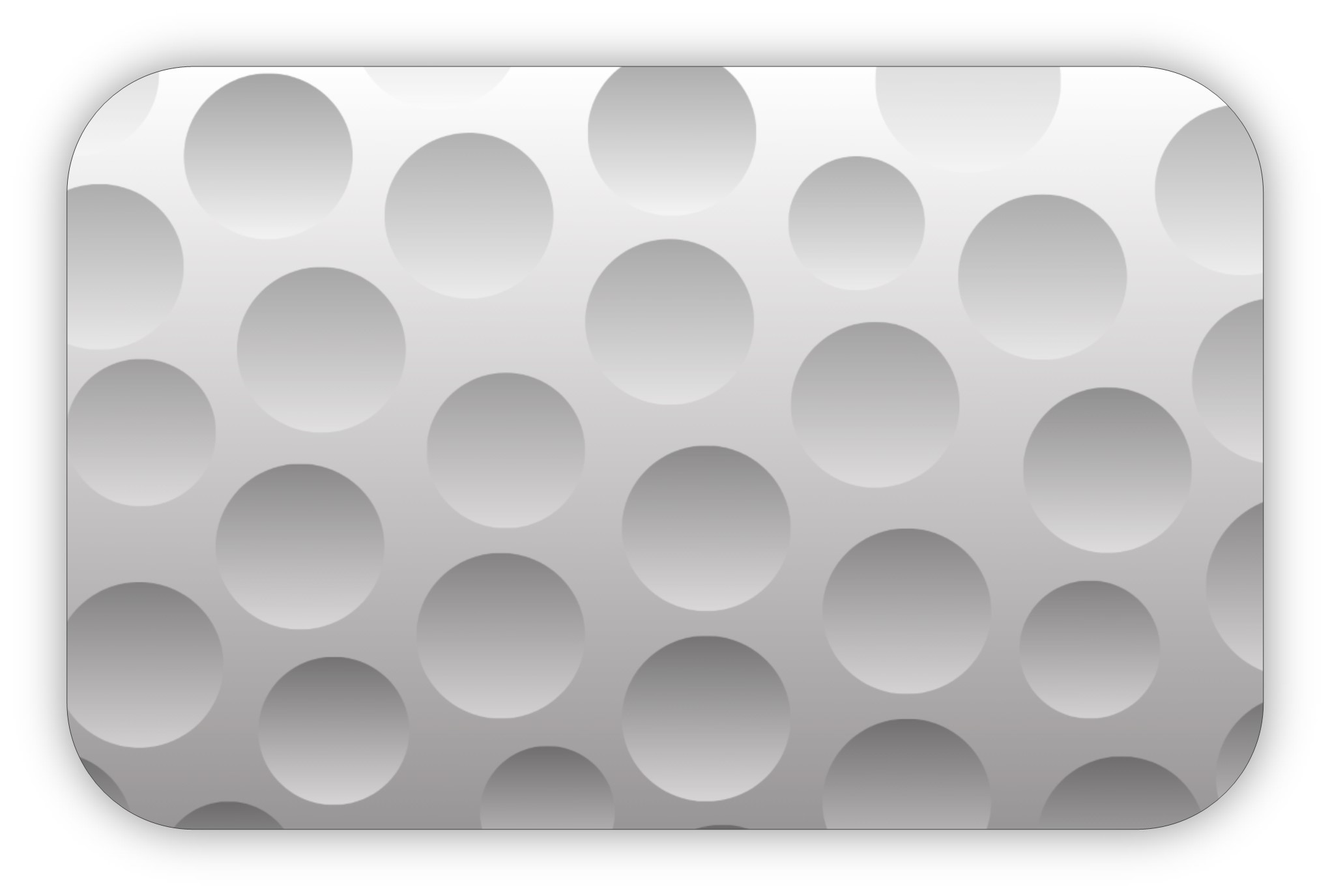 Close-up view of the dimples on golf ball.